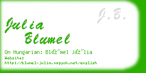 julia blumel business card